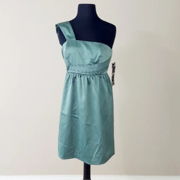 open lace back dress Kenny One Shoulder Tiered Maxi Dress Blue S